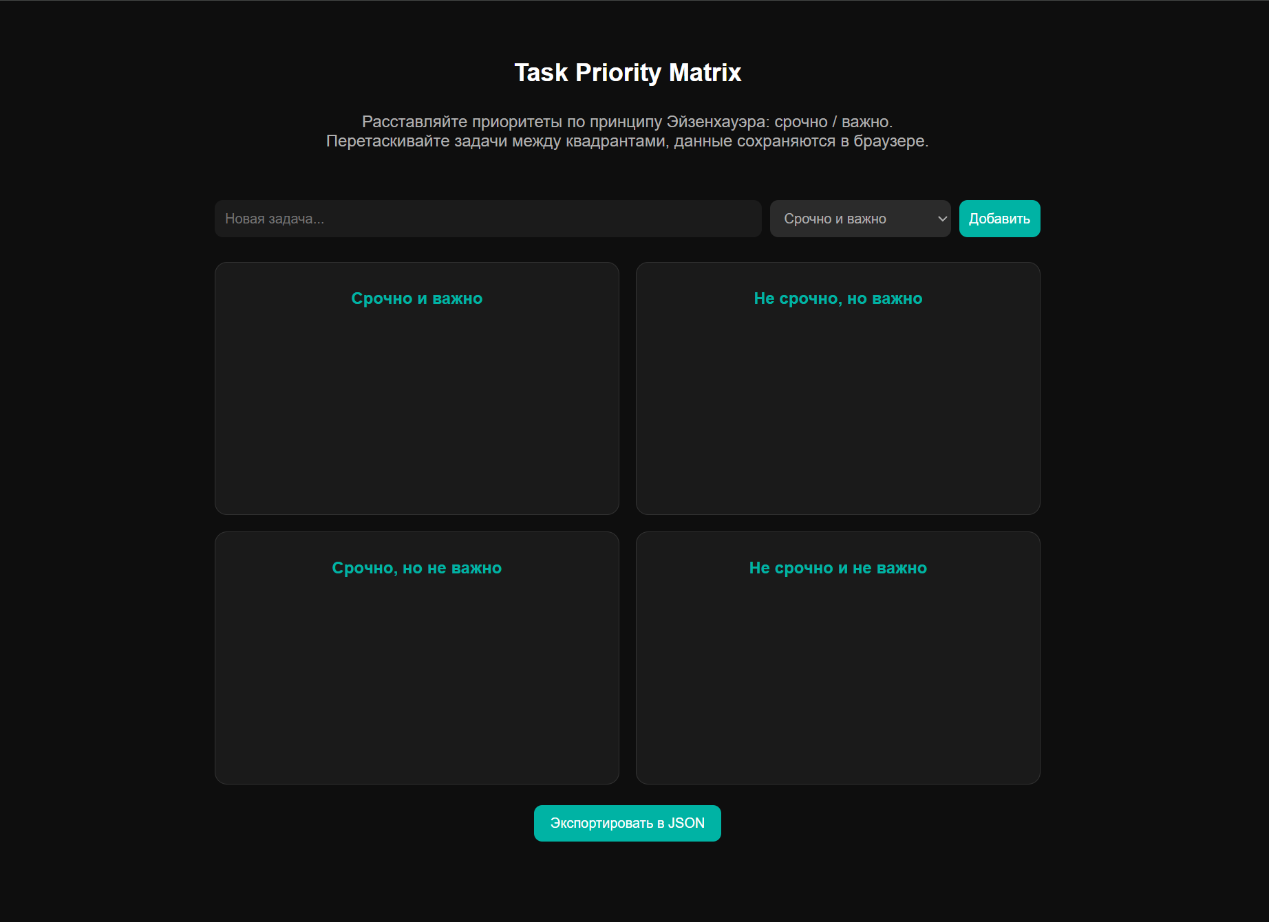 Task Priority Matrix