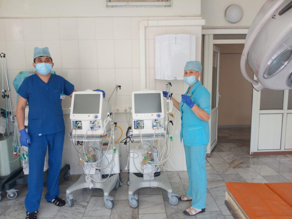 Детская городская инфекционная больница Алматы получила  2 новых аппарата ИВЛ
